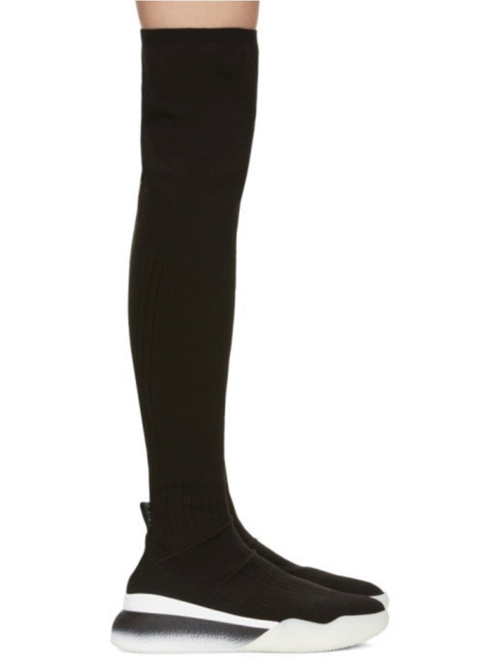 Stella McCartney Black Over-The-Knee Sock Sneakers